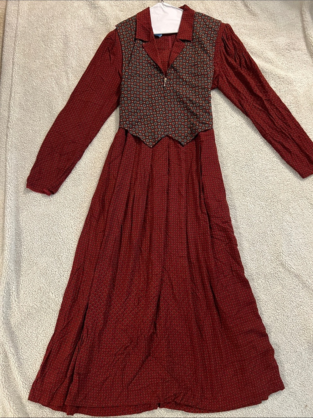 Vintage Karin Stevens Prairie Dress with Vest